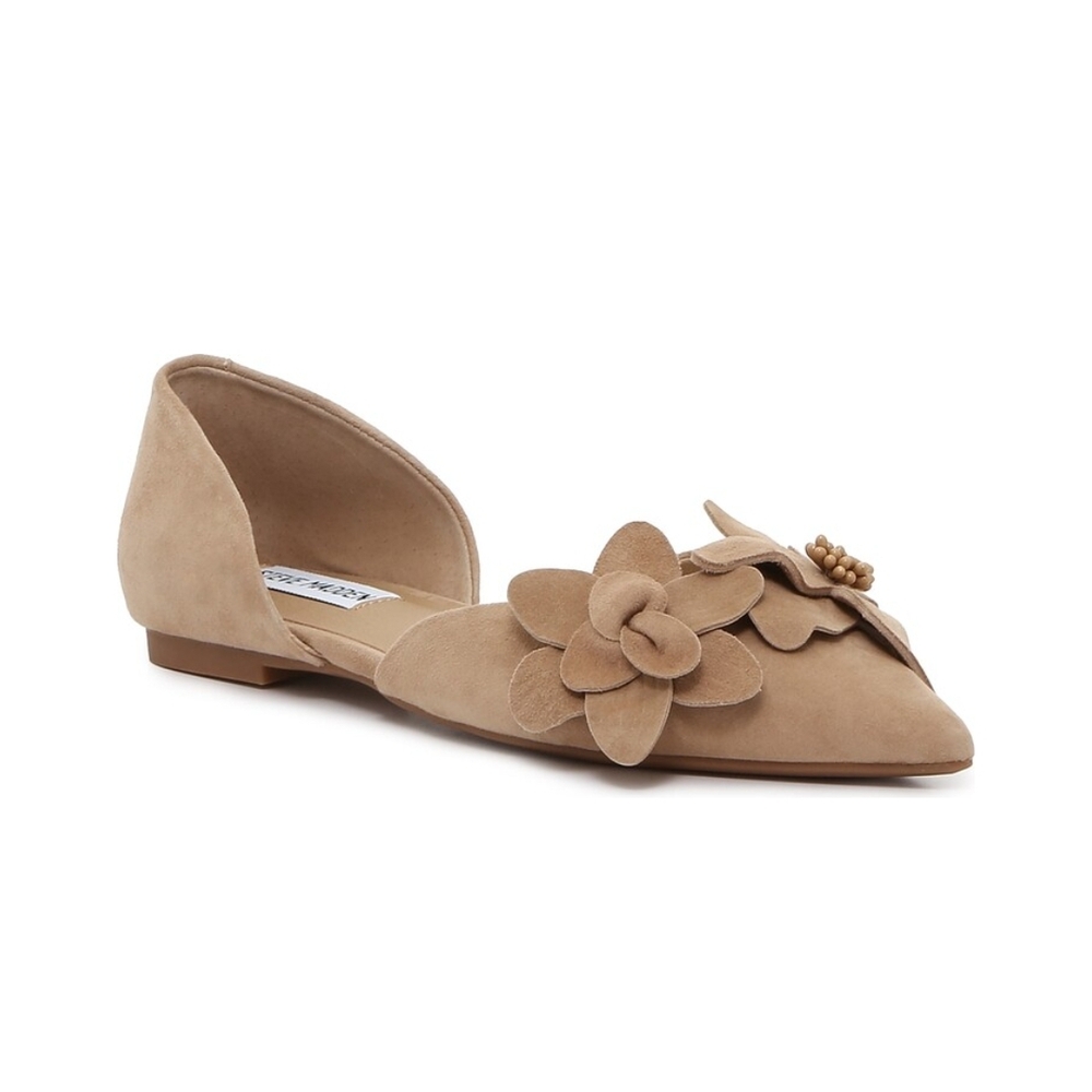 Steve Madden Tan Flats with Elegant Bow
